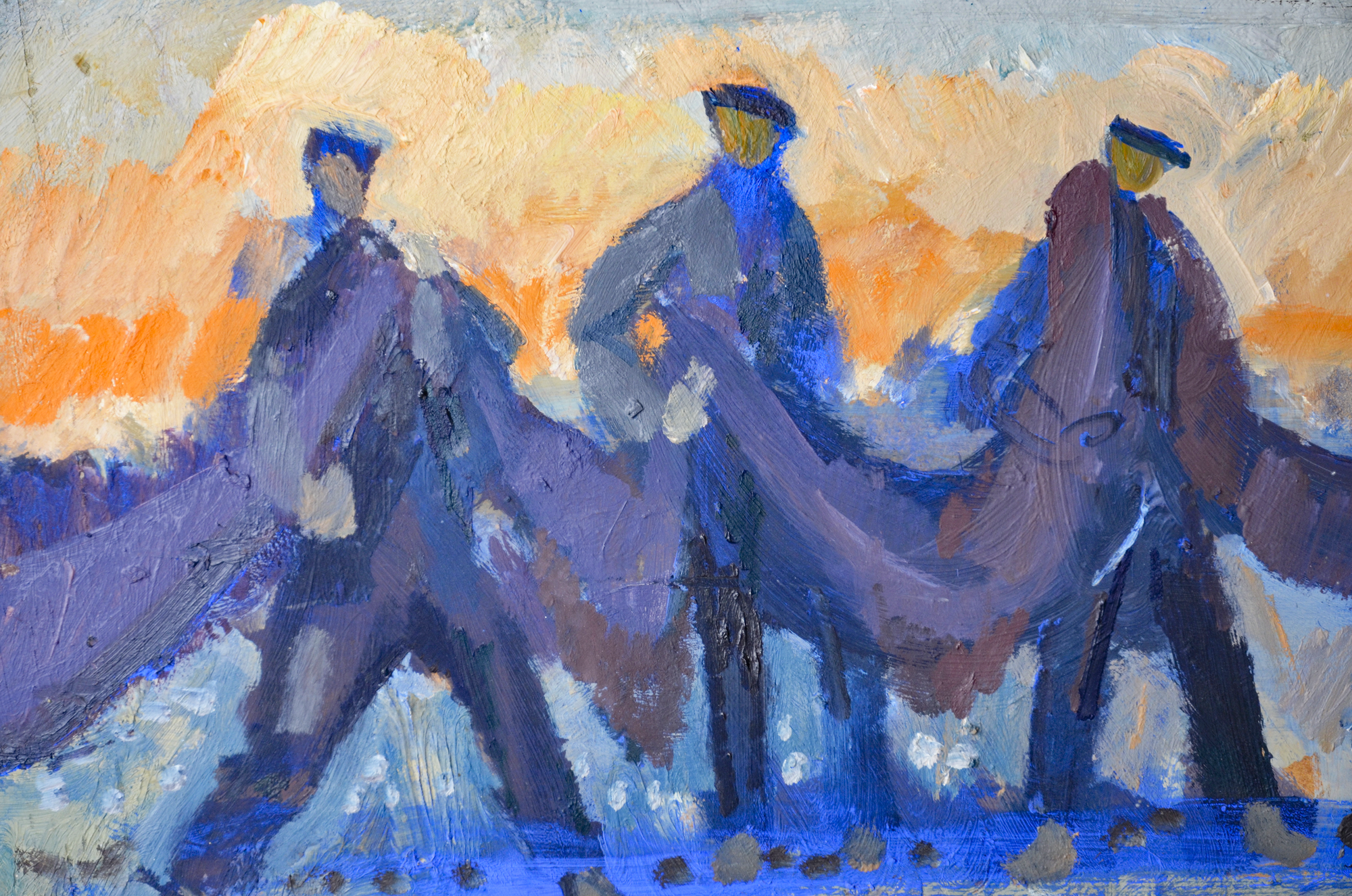 Workers at Dusk
